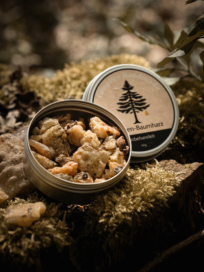 Fichtenharz Räucherharz naturbelassen 60 g | natürliches Baumharz zum Räuchern | Wald Weihrauch aus Bayern
