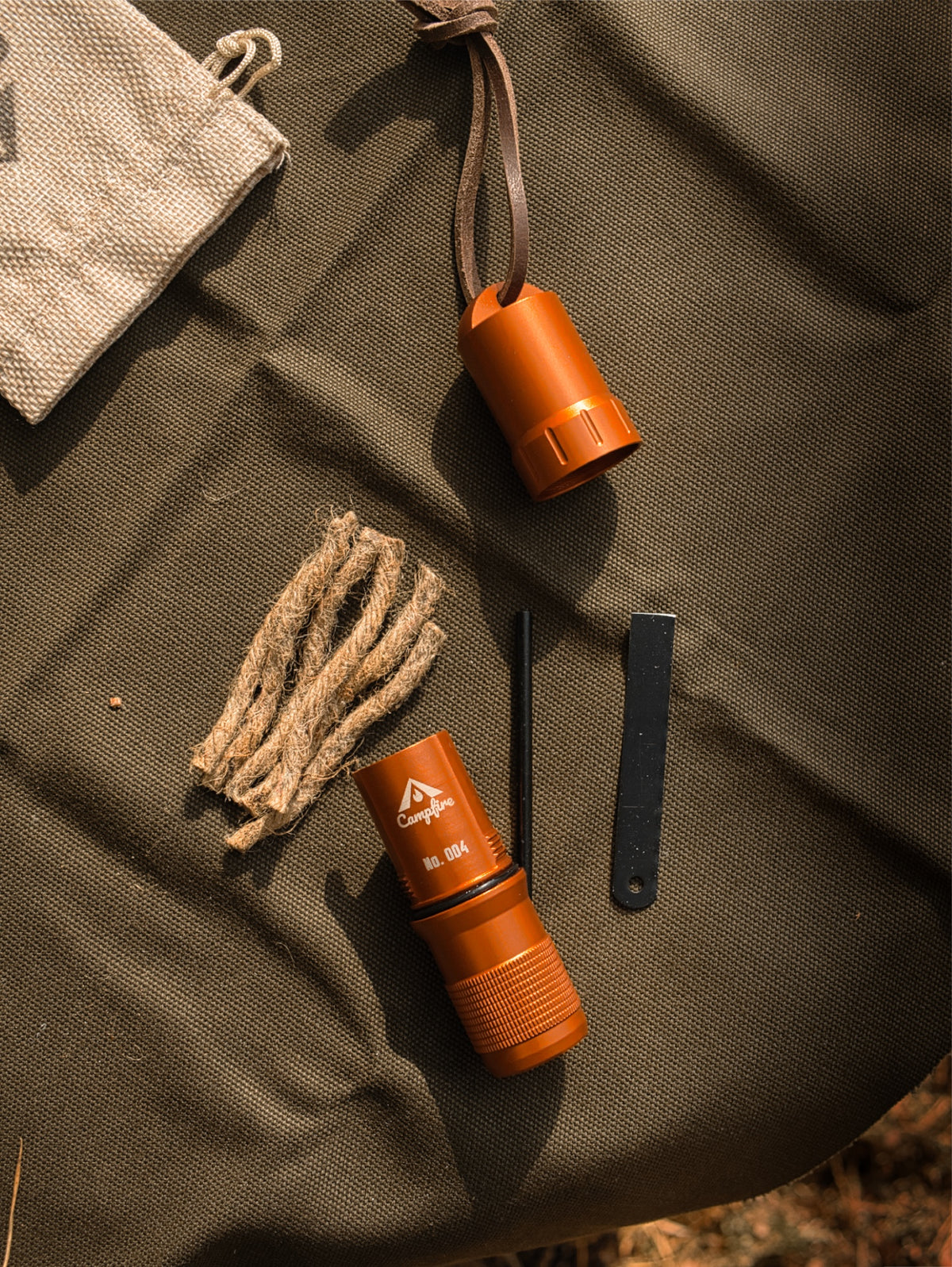 Notfall Feuerkapsel - Feuerkit mit Feuerstahl & Zunder | EDC Bushcraft Survival